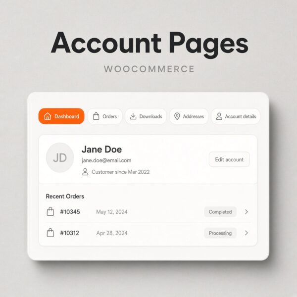 WooCommerce Account Pages