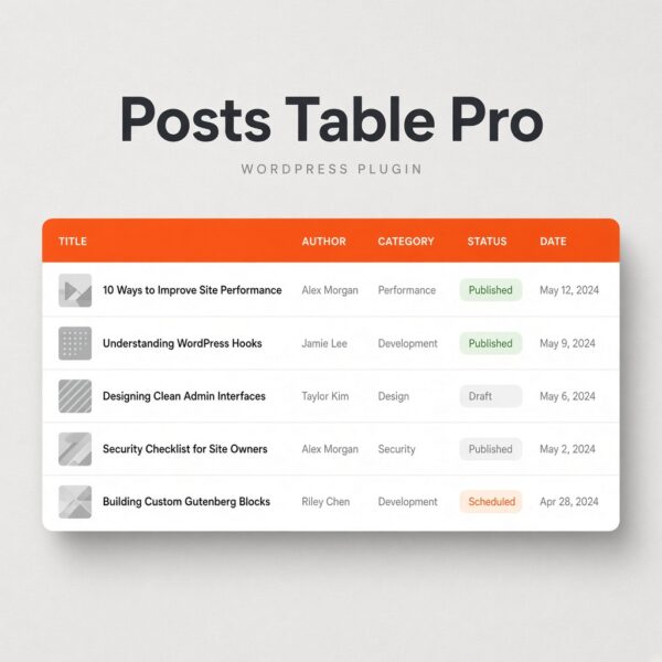 Posts Table Pro